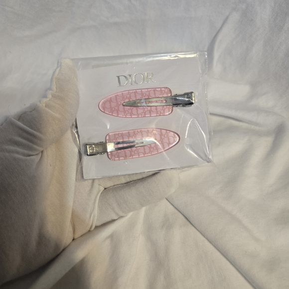 Dior Accessories - Dior Pink Patterned Hair Clips
